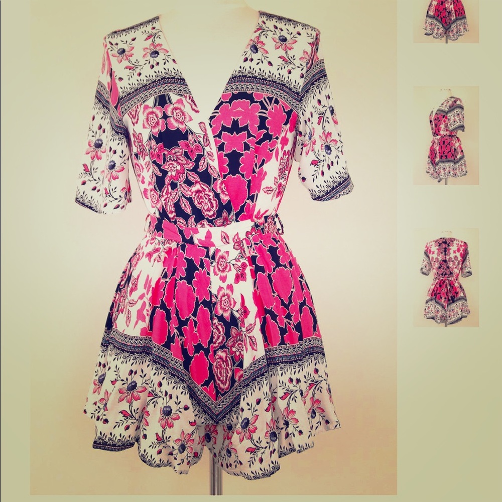 Cherry Blossom romper medium NWT